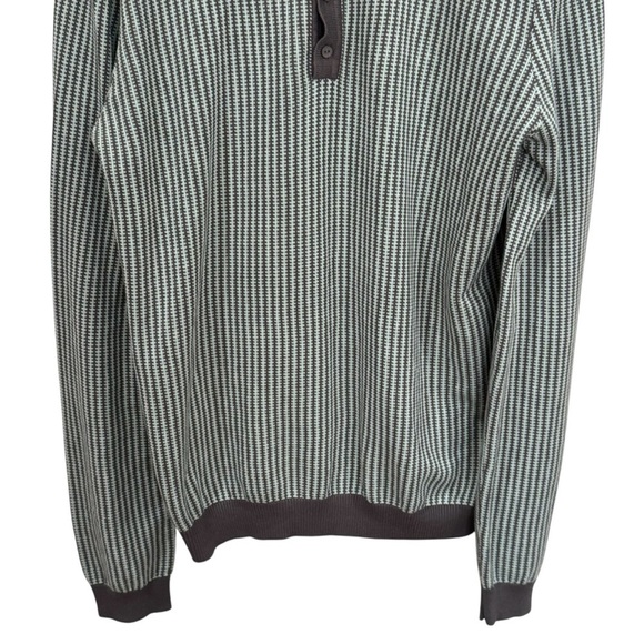 Max ‘n Chester Seafoam Green and Grey Geometric Long Sleeve Polo Size L - Picture 6 of 13
